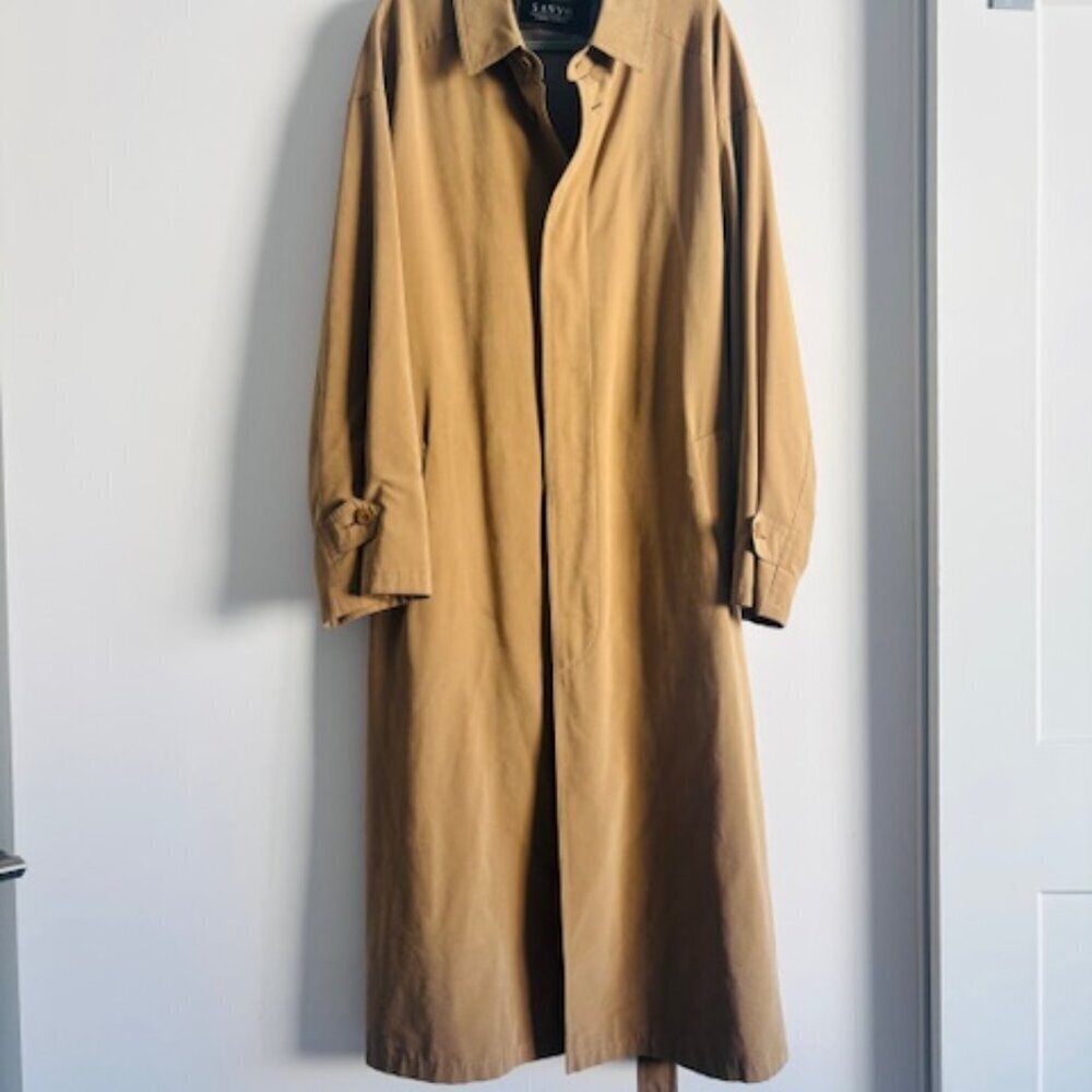 Camel Long Trench Coat - Women’s Classic Outerwear